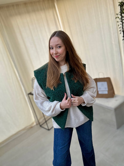 Veste sans manches en feutrine