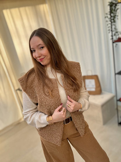 Veste sans manches en feutrine