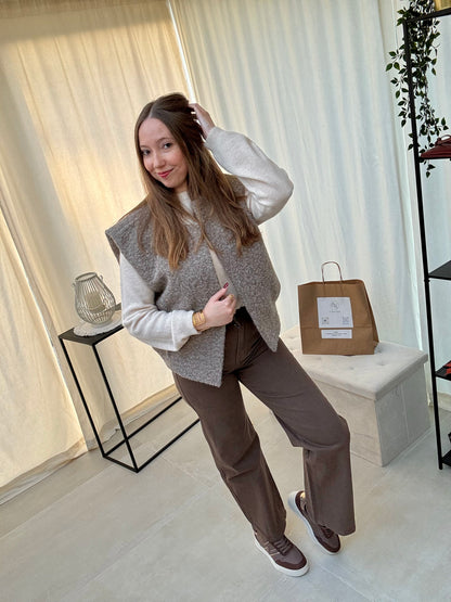 Veste sans manches en feutrine