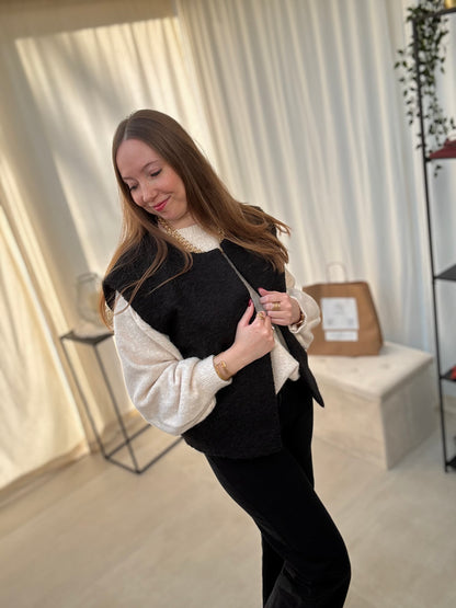 Veste sans manches en feutrine