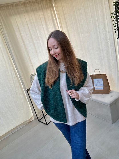 Veste sans manches en feutrine