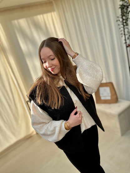 Veste sans manches en feutrine